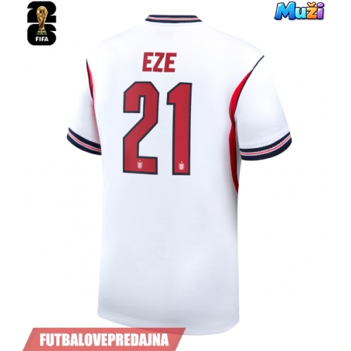 Lacne Muži Futbalové dres Anglicko Eberechi Eze #21 MS 2026 Krátky Rukáv - Domáci